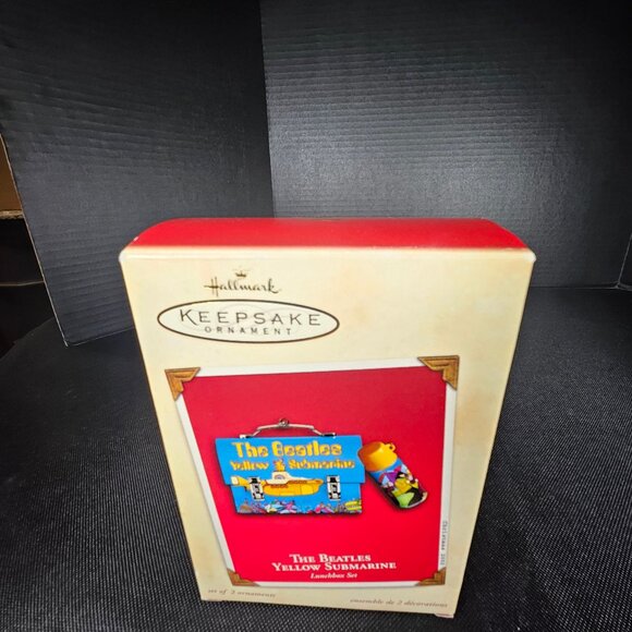 Hallmark 2002 The Beatles Yellow Submarine Lunch Box 2 Piece Ornament Set NIB - Picture 5 of 14